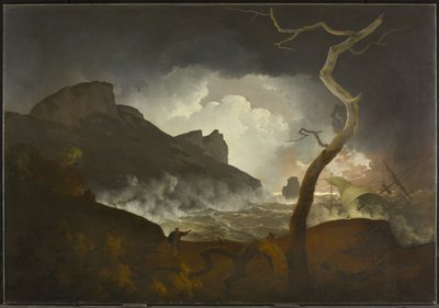 Antigonus myrskyssä (Näytös III, kohtaus iii, Shakespearen Talvien tarinasta), 1790-92 tekijältä Joseph Wright of Derby