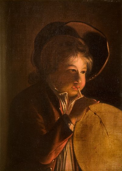 Poika puhaltaa rakkoa kynttilänvalossa tekijältä Joseph Wright of Derby