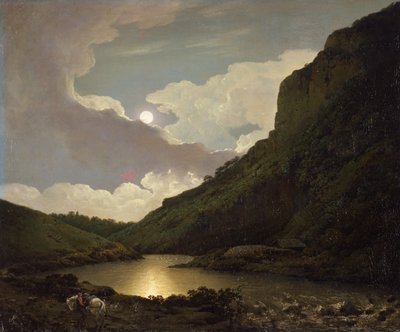 Matlock Tor kuunvalossa tekijältä Joseph Wright of Derby