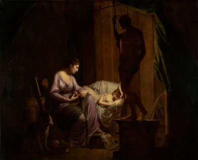 Penelope Unraveling Her Web, 1783-4 tekijältä Joseph Wright of Derby