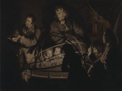 Filosofi luennoimassa orreryistä tekijältä Joseph Wright of Derby