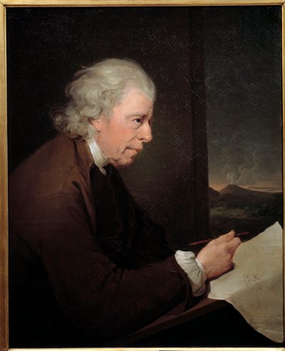 Kelloseppä, geologi ja fyysikon John Whitehurstin (1713-1788) muotokuva Joseph Wrightin maalaus Derbystä (1734-1797) tekijältä Joseph Wright of Derby