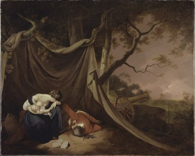 Kuollut sotilas, noin 1789 (öljy kankaalle) tekijältä Joseph Wright of Derby