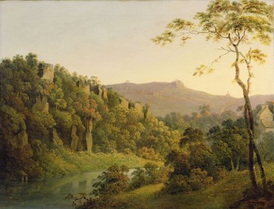 Näkymä Matlock Dalessa, Katse kohti Black Rock Escarpmentia, n. 1780-5 (öljy kankaalle) tekijältä Joseph Wright of Derby