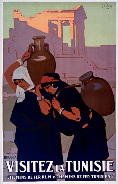 Dougga. Visita Tunísia, 1929. finlandès tekijältä Joseph de La Nézière
