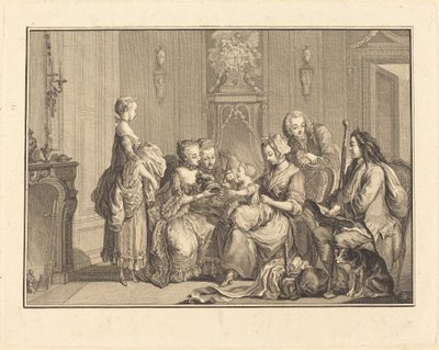Kaunis sairaanhoitaja tekijältä Joseph de Longueil after Charles Eisen
