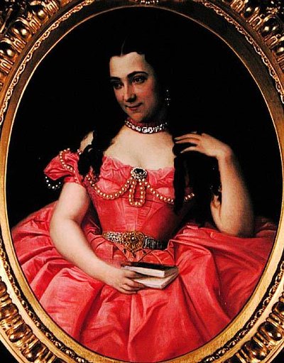 Omakuva, n. 1855 (öljy kankaalle) tekijältä Josephine Bowes
