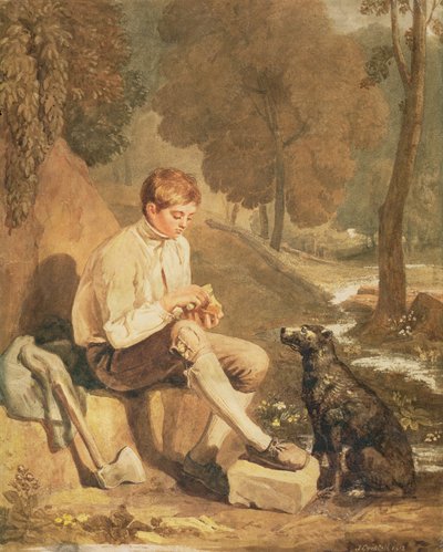 Nuori puunhakkaaja, 1812 tekijältä Joshua Cristall