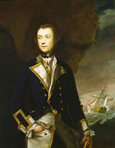 Kapteeni Robert Brice (öljy kankaalle) tekijältä Joshua Reynolds
