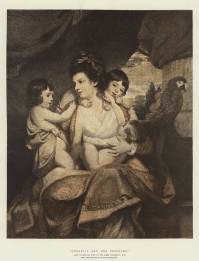 Cornelia ja hänen lapsensa (chromolitho) tekijältä Joshua Reynolds