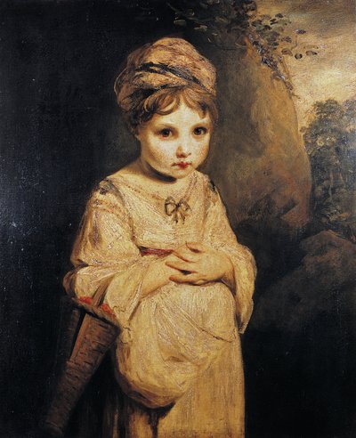 Tyttö mansikoilla, maalaus Joshua Reynolds (1723-1792), öljy kankaalle, 76, 6x63, 7 cm tekijältä Joshua Reynolds