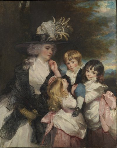 Lady Smith Charlotte Delaval ja hänen lapsensa George Henry, Louisa ja Charlotte, 1787. tekijältä Joshua Reynolds
