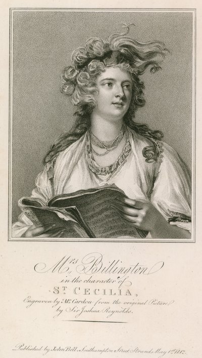 Rouva Billington St Cecilian hahmossa tekijältä Joshua Reynolds