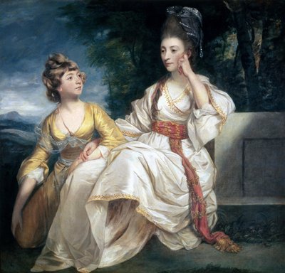 Rouva Thrale ja hänen tyttärensä Hester (Queeney) 1777-78 tekijältä Joshua Reynolds