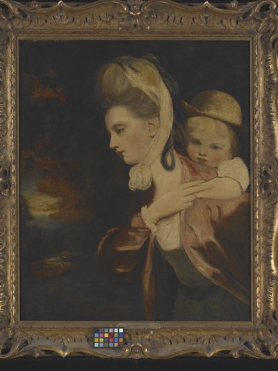 Pick-A-Back (rouva Payne Gallaway ja lapsi) (kopio) (öljy kankaalle) tekijältä Joshua Reynolds