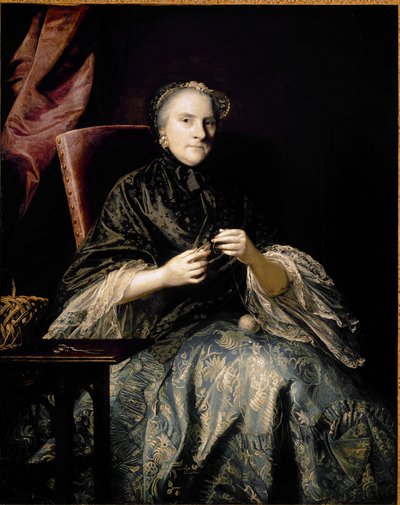 Muotokuva Annesta, Albemarlen toisesta kreivitärestä, joka tekee solmuja (öljy kankaalle tekijältä Joshua Reynolds