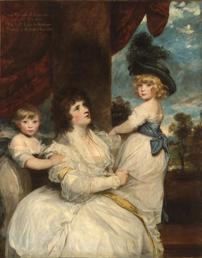 Muotokuva Jane Harringtonin kreivittärestä ja hänen pojistaan, varakreivi Petershamista ja kunniakkaasta Lincoln Stanhopesta, 1786-7. tekijältä Joshua Reynolds
