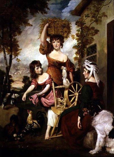 Mökkiläiset, Machilin perhe (öljy kankaalle) 1788 tekijältä Joshua Reynolds