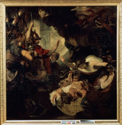 Herkules-lapsi kuristaa käärmeitä, 1786-88 tekijältä Joshua Reynolds
