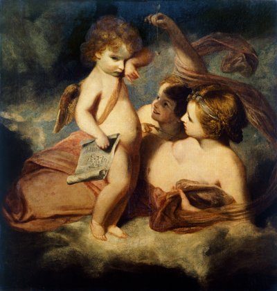 Venus Chiding Cupid oppiakseen laskemaan tilejä tekijältä Joshua Reynolds