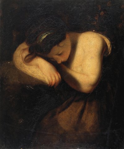 Nuori tyttö nukkuu (öljy kankaalle) tekijältä Joshua Reynolds