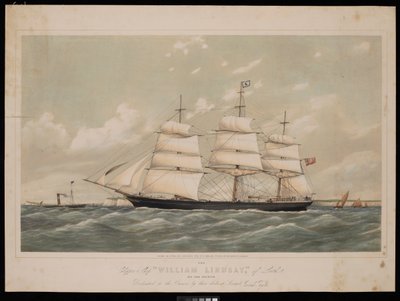 Clipper Ship Wiliam Lindsay of Leith 970 tonnin rekisteri..., 27. helmikuuta 1868, tekijältä Josiah Taylor