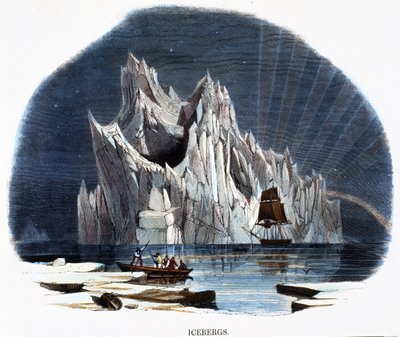 Jäävuoret, luonnonilmiöistä, 1849 tekijältä Josiah Wood Whymper