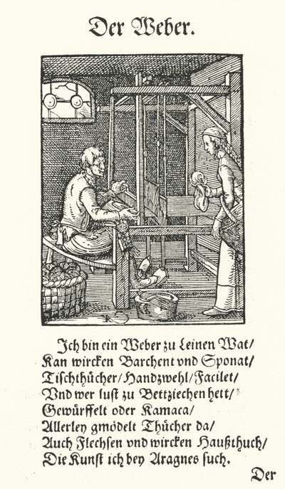 The Weaver (gravat) finlandès tekijältä Jost (after) Amman