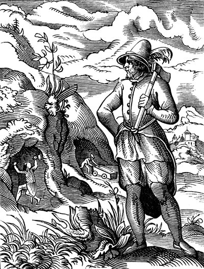"The Miner", 1500-luku tekijältä Jost Amman