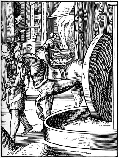 Öljyn valmistus, 1500-luku 1849. tekijältä Jost Amman