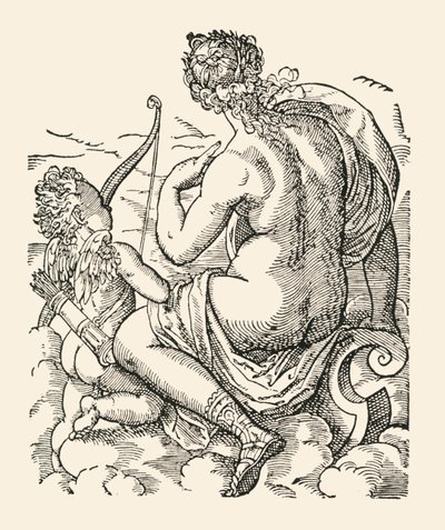 Venus ja Cupid, 1906. tekijältä Jost Ammon