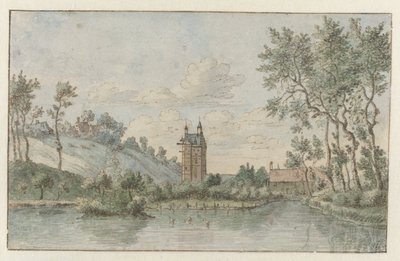 Maisema Huis Kluysin kanssa lähellä Brysseliä tekijältä Josua de Grave (attributed to)