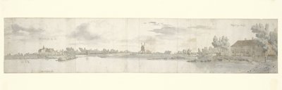 Panoraamanäkymä Kasteel Ooijille ja Tollhouselle, Pohjois-Brabantissa tekijältä Josua de Grave