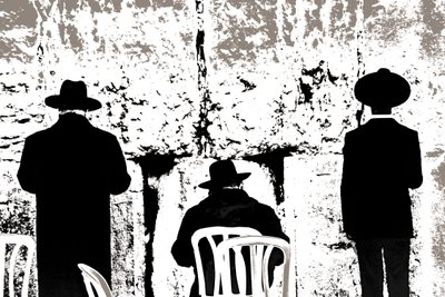 Dovening, sarjasta Tuesday at the Wailing Wall, 2016 (valokuva) tekijältä Joy Lions