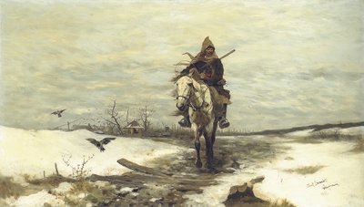 Yksinäinen metsästäjä, 1881 tekijältä Jozef Brandt