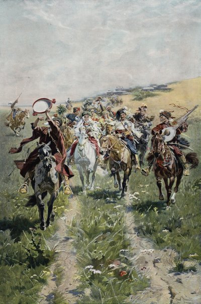 Ukrainan kasakkojen morsiuskulkue tekijältä Jozef Brandt