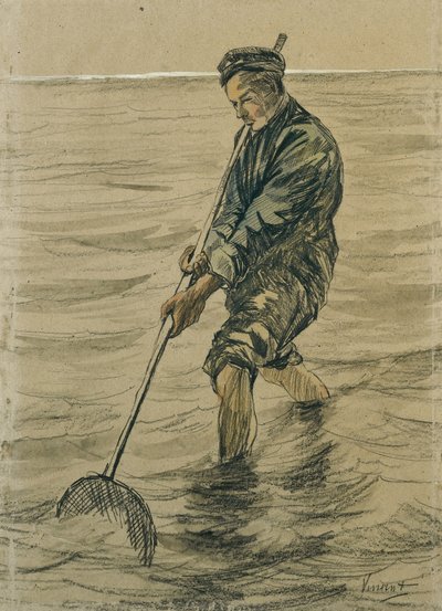 Shells Fisherman, 1863-90 tekijältä Jozef Israëls