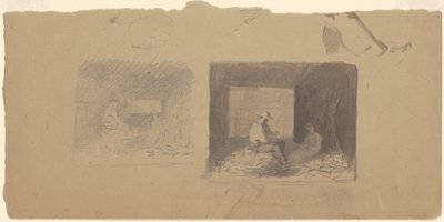 Viljelijöiden tutkimukset Shucking Cornista tekijältä Jr. Enoch Wood Perry