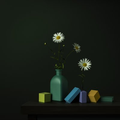 Daisy-maljakko, geometriset palat tekijältä Juan Antonio Palacios
