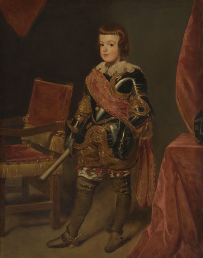 Muotokuva prinssi Baltasar Carlosista, Espanjan kuninkaan Philip IV:n pojasta, noin 11-vuotiaana tekijältä Juan Bautista Martínez del Mazo (attributed to)