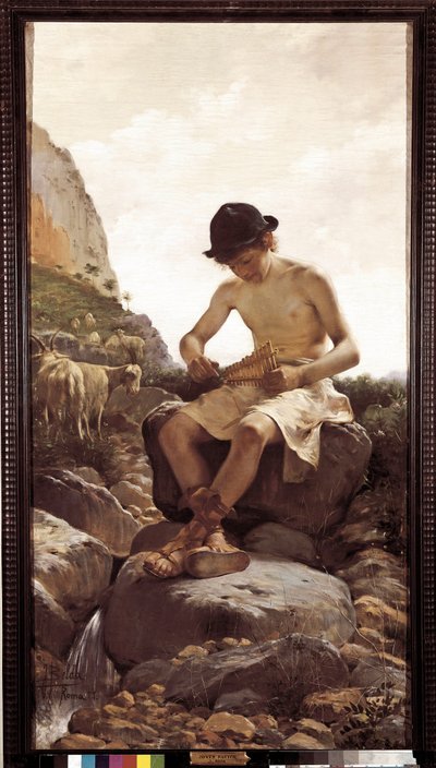 Nuori paimen. (Maalaus, 1900-luku) tekijältä Juan Belda Norales