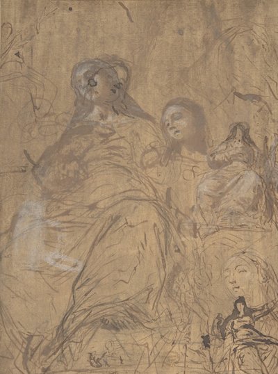 Neitsyen taivaaseenastumistutkimukset, 1657-60. tekijältä Juan Carreño de Miranda