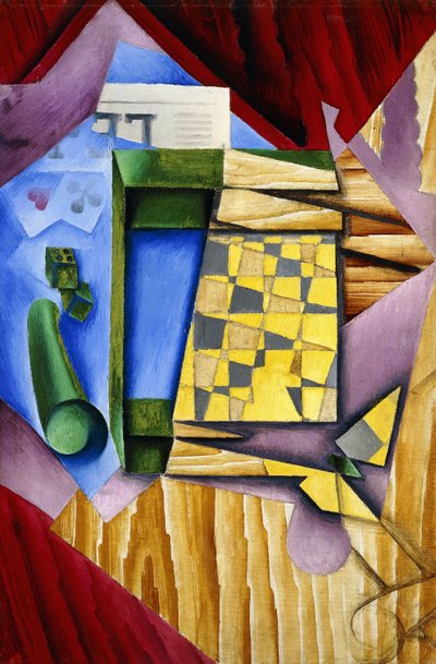 Backgammon, 1913-14 tekijältä Juan Gris