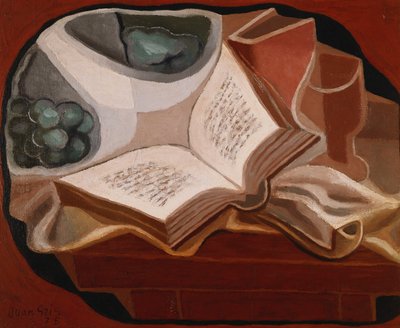 Kirja- ja hedelmäkulho; Kirja ja hedelmäkulho, 1925 tekijältä Juan Gris