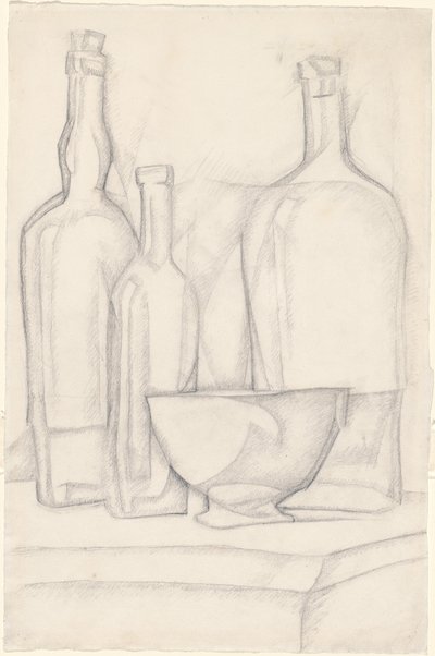 Pullot ja kulho tekijältä Juan Gris