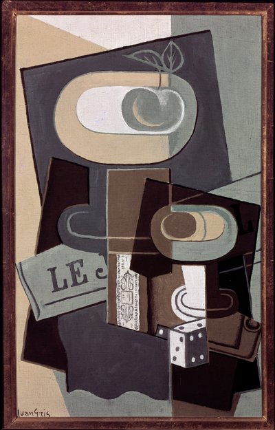 Noppa (öljy kankaalle tekijältä Juan Gris