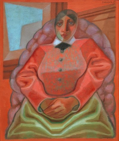 Nainen nojatuolissa tekijältä Juan Gris
