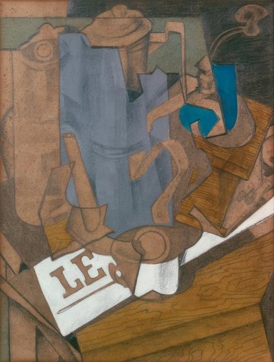 Asetelma kahvinkeittimen kanssa tekijältä Juan Gris