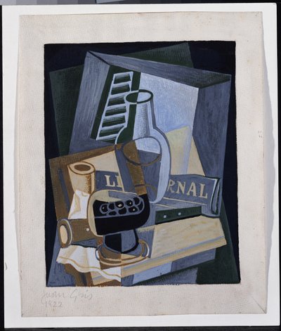 Asetelma ikkunan edessä, 1922 tekijältä Juan Gris