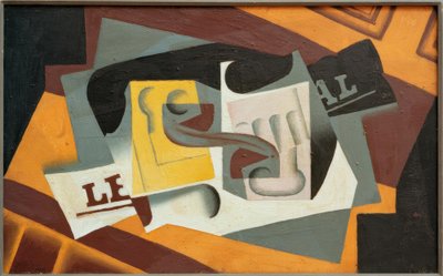 Lasi ja sanomalehti tekijältä Juan Gris